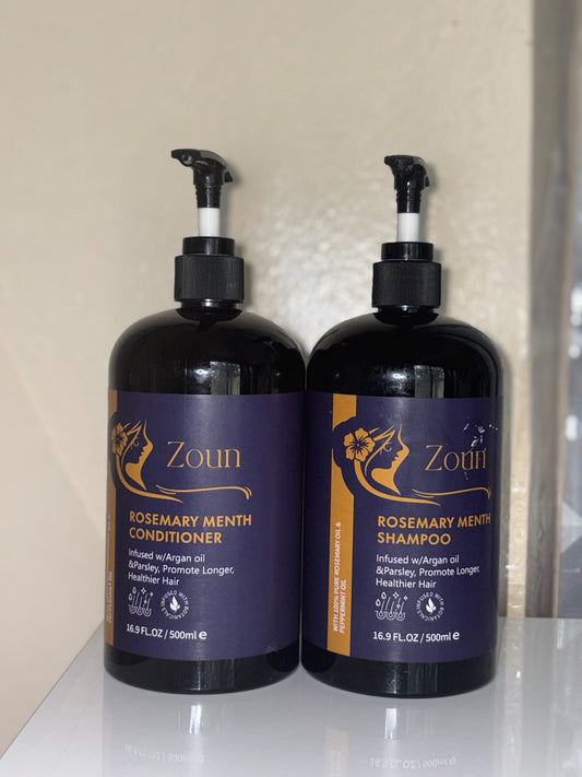 Zoun Hair Growth Rosemary Mint Shampoo & Conditioner Bundle